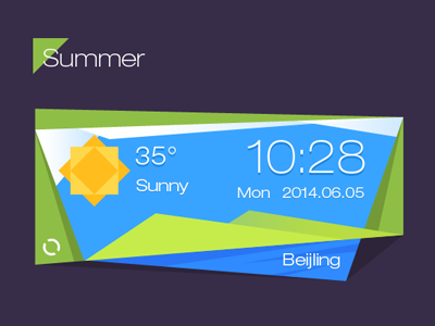 weather interface summer weather widget