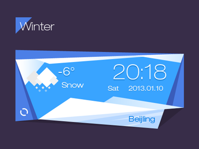 winter interface weather widget winter