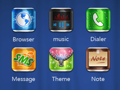 iCan browser dialer icon iphone message muisc note theme