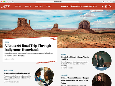 Widescreen View of News Site Design Exercise