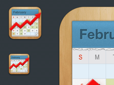 MyProgress+ Application Icon app arrow calendar iphone red
