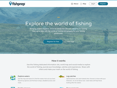 Fishprep.com - Explore the world of fishing community fishing fishprep front page information network landing page social social media startup web website