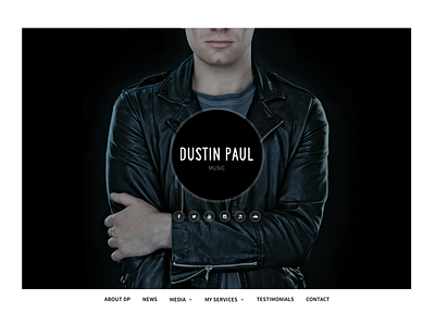 Dustin Paul - Hero artist dustin paul fullscreen header hero music singer web website