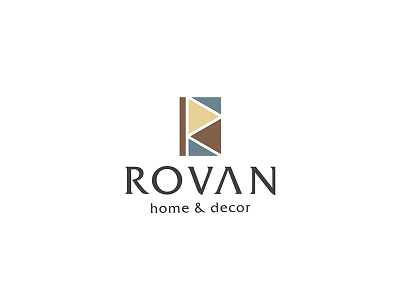 Rovan Home & Decor branding decoration home logo design store