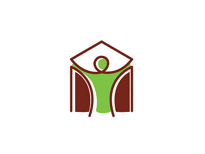 Nova Morada christian church. home church hands up logo logo design