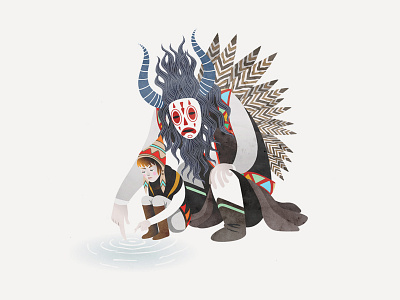 Etno etno folklore illustration vector