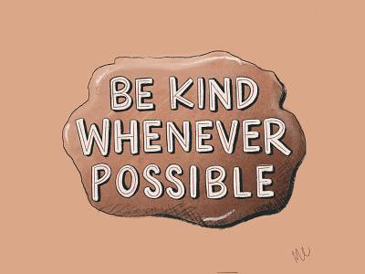 Be Kind design illustration procreate typography typography design