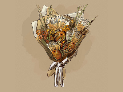 Floral Bouquet digital digital drawings drawing floral flowers procreate sketch