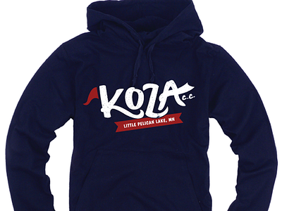 Koza final blue country club feedback golf hand lettered hand lettering logo prelims sketch sweatshirt tyography