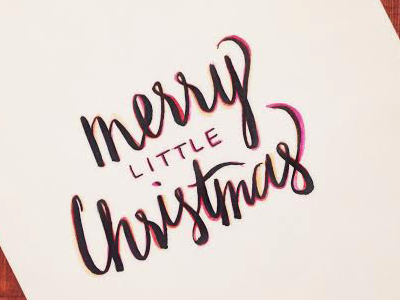 Merry Little Christmas graphic design holidays handlettering lettering merry christmas