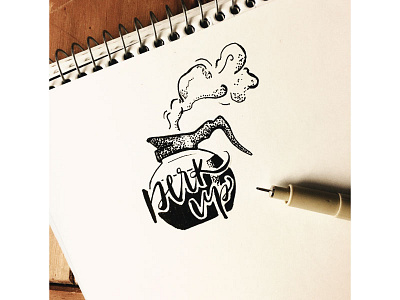 Perk Up! coffee hand lettering handlettering