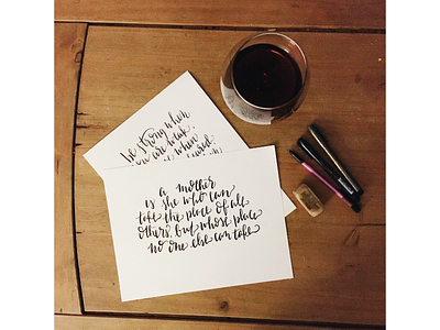 These are a few of my favorite things :) hand lettering wine zebra pen