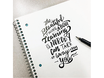 The Beautiful Thing hand lettering