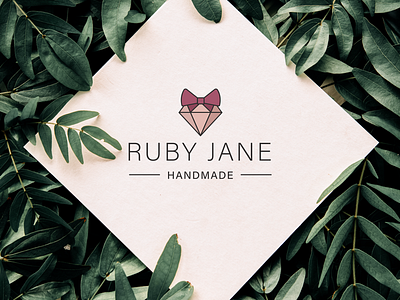 Ruby Jane Handmade logo bow logo logo design ruby