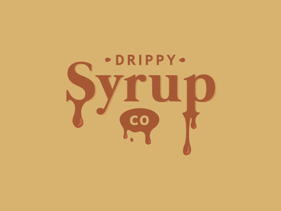 Drippy Syrup Co brand logo logo design syrup