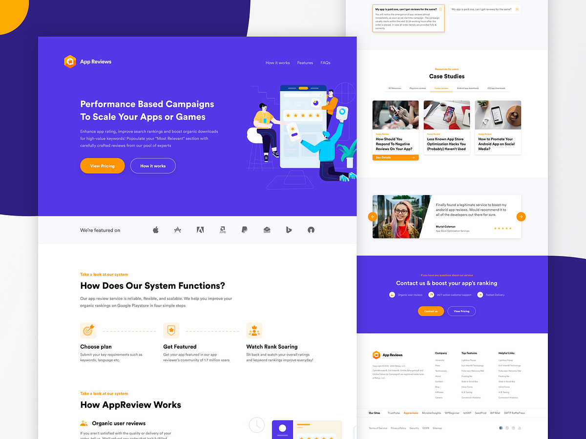 App Review - Landing Page by Mushfiq 🔥 on Dribbble