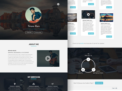 Portfolio site Freebie design elegant flat freebie minimal portfolio site psd resume ui ux web design