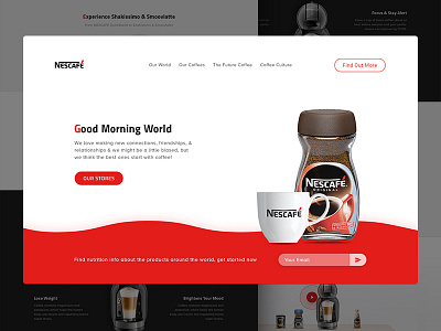 NESCAFÉ home page redesign coffee form home page landing page nescafe redesign ui ux web design