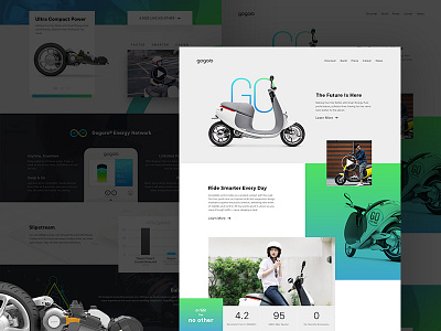 Gogoro landing page concept bike energy gogoro landing page redesign ride scooter ui ux web design