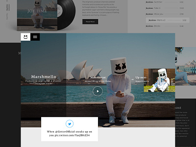 Marshmello Redesign artist marshmello mellogang music redesign singer ui ux web design