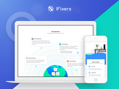 iFixers Redesign booking contact hardware landing page redesign repair services smart home ui ux