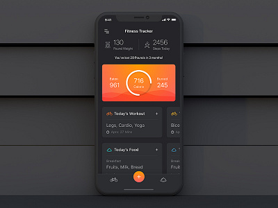 Fitness Tracker Homepage dashboard fitness home minimal tracker ui ux workout
