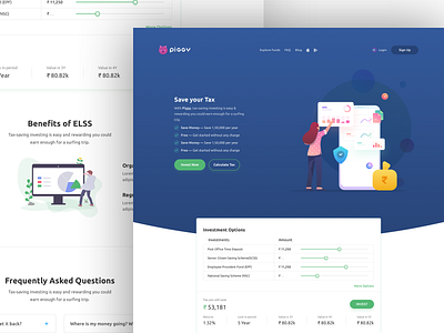 Tax Saver Landing Page by Mushfiq 🔥 on Dribbble