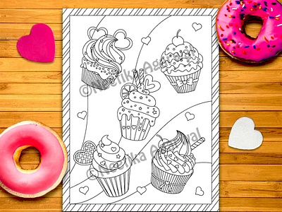 Cupcake Coloring Page