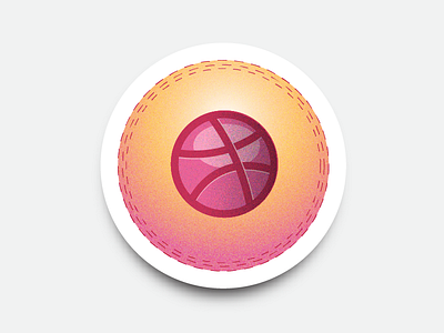 Badge for the Ultimate Dribbbler badge dribbble effect logo pink