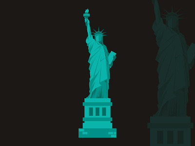 Statue of Liberty design flat design graphic design illustration logo monochrome vector