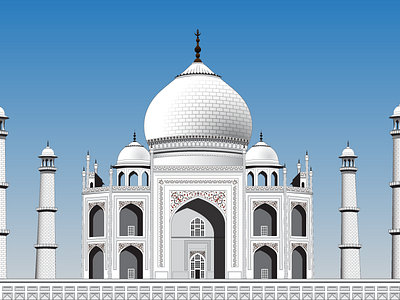 Taj Mahal agra illustration india love mahal marble sketch taj taj mahal tomb vector white