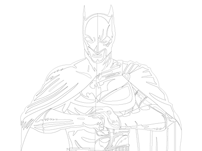 Batman in the making.... bat batman cartoon illustration pencil sketch vector