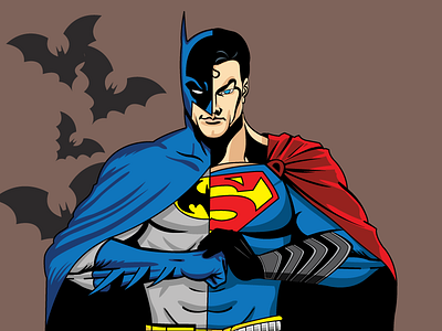 Batman V Superman bat batman black blue hero illustration man super superman vector