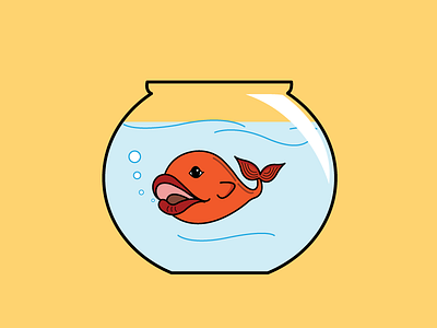 Gold Fish bowl fish gold illustration jar orange vector water