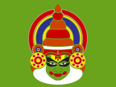 Kathakali Dancer's Face by Neetika Agarwal - Dribbble