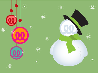 Merry Christmas : Illustrio Logo Rebound christmas illustration illustrio logo rebound snow snowman vector