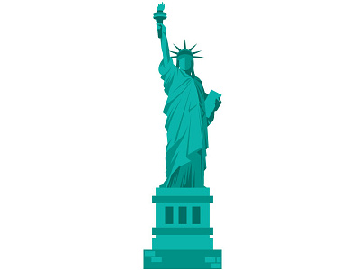 WIP - Statue Of Liberty flat illustration lady liberty new york statue torch usa vector