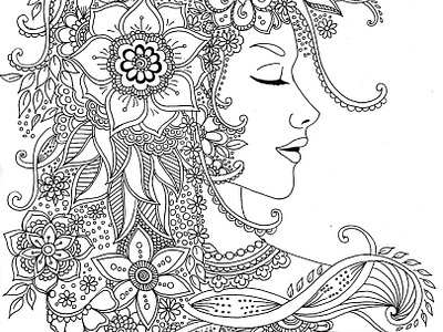 Download Floral Lady By Neetika Agarwal On Dribbble