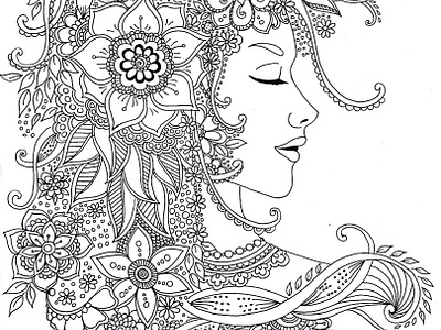 Floral Lady by Neetika Agarwal on Dribbble