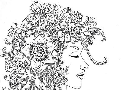 Download Floral Lady By Neetika Agarwal On Dribbble