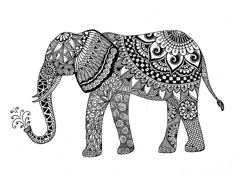 Elephant Zentangle by Neetika Agarwal on Dribbble