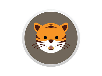 Animal Avatars - Tiger avatar circle cute flat round tiger whiskers