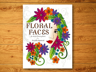 Floral Faces beautiful coloring book colouring book doodle faces flowers portraits