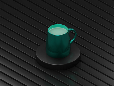 Dark Metalic Mug Design 3d 3d animation blender blender3d cinema4d design illustration