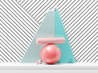 Simple Abstract Art-2 3d 3d animation blender blender3d branding design illustration