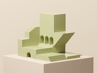 Minimal Monument 3d 3d animation blender blender3d cinema4d design illustration