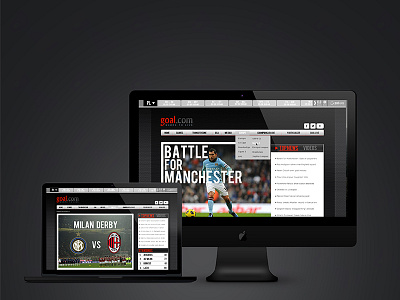 Goal.com Website Design digital soccer web web design