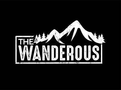 The Wanderous Logo branding identity logo mountains outdoors vector wonder