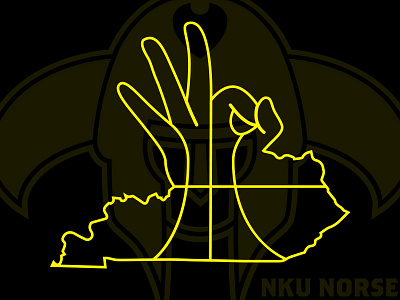 NKU 3 Point Goggles 3 goggles 3 pointer basketball black college kentucky nku norse yellow