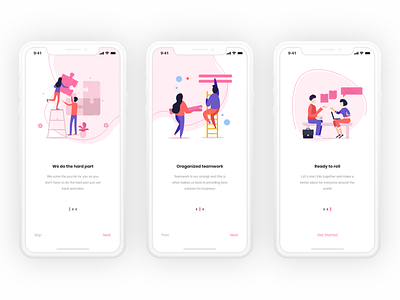 Onboarding Screen adobe xd app app concept clean creative ui illustration mobile onboarding screens ui welcome white